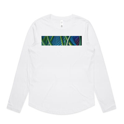 Tropical Forest 1 - Womens - Womens Curve Longsleeve Tee Thumbnail