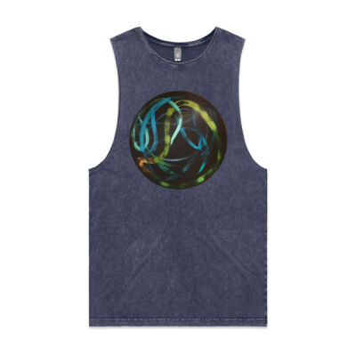 Blue Green Ribbon - Womens - Unisex Stone Wash Barnard Tank Thumbnail