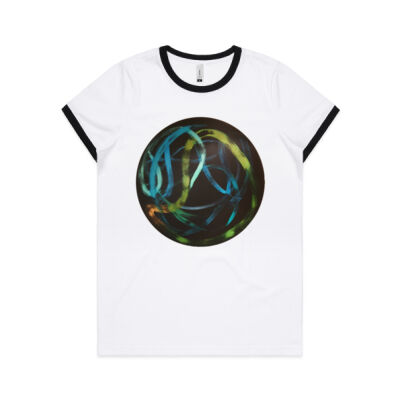 Blue Green Ribbon - Womens - Womens Ringer Tee Thumbnail