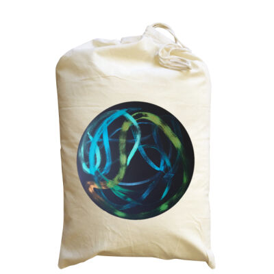 Blue Green Ribbon - Homeware - Medium Calico Santa Sack Thumbnail