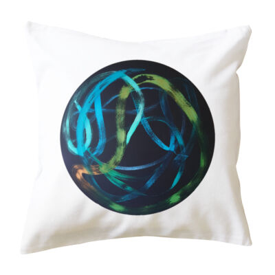 Blue Green Ribbon - Homeware - Cushion cover Thumbnail