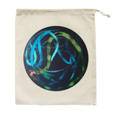 Blue Green Ribbon - Homeware - Medium Calico Bag Thumbnail